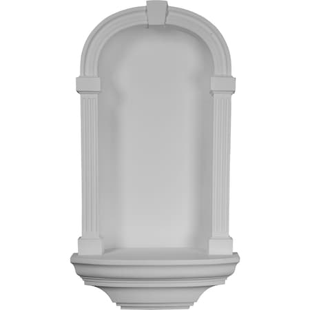 Ekena Millwork 21 3/4"W x 39 3/8"H x 9 3/4"D Adonis Wall Niche (RO: 16 3/4"W x 31 1/8"H x 3 7/8"D) NCH21X39AD